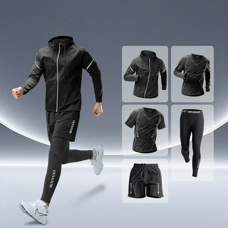 New Gear Running - Setelan Lari Pria Ketat Cepat Kering