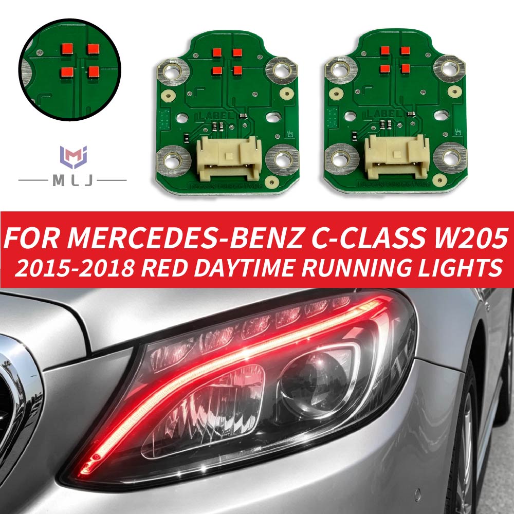 Running Headlamp Led - Untuk Mercedes Benz C-Class W205 2015-2018
