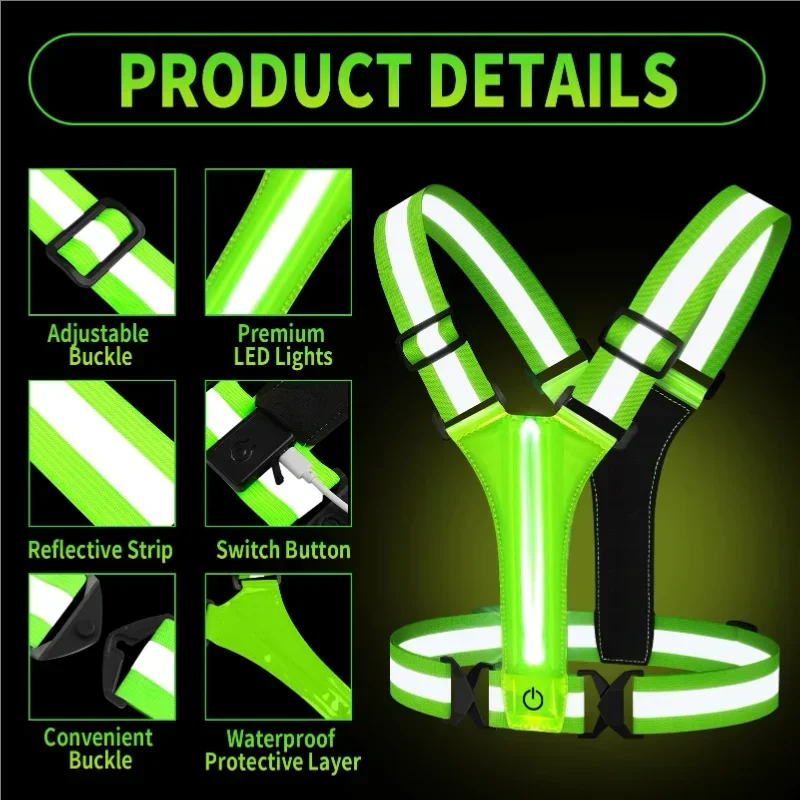 Rompi Reflektif LED untuk Lari - Running Gear Night ulasan dan harga