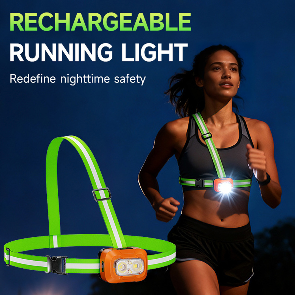 Lampu Lari USB Dapat Diisi Ula - Running Gear Night ulasan dan harga