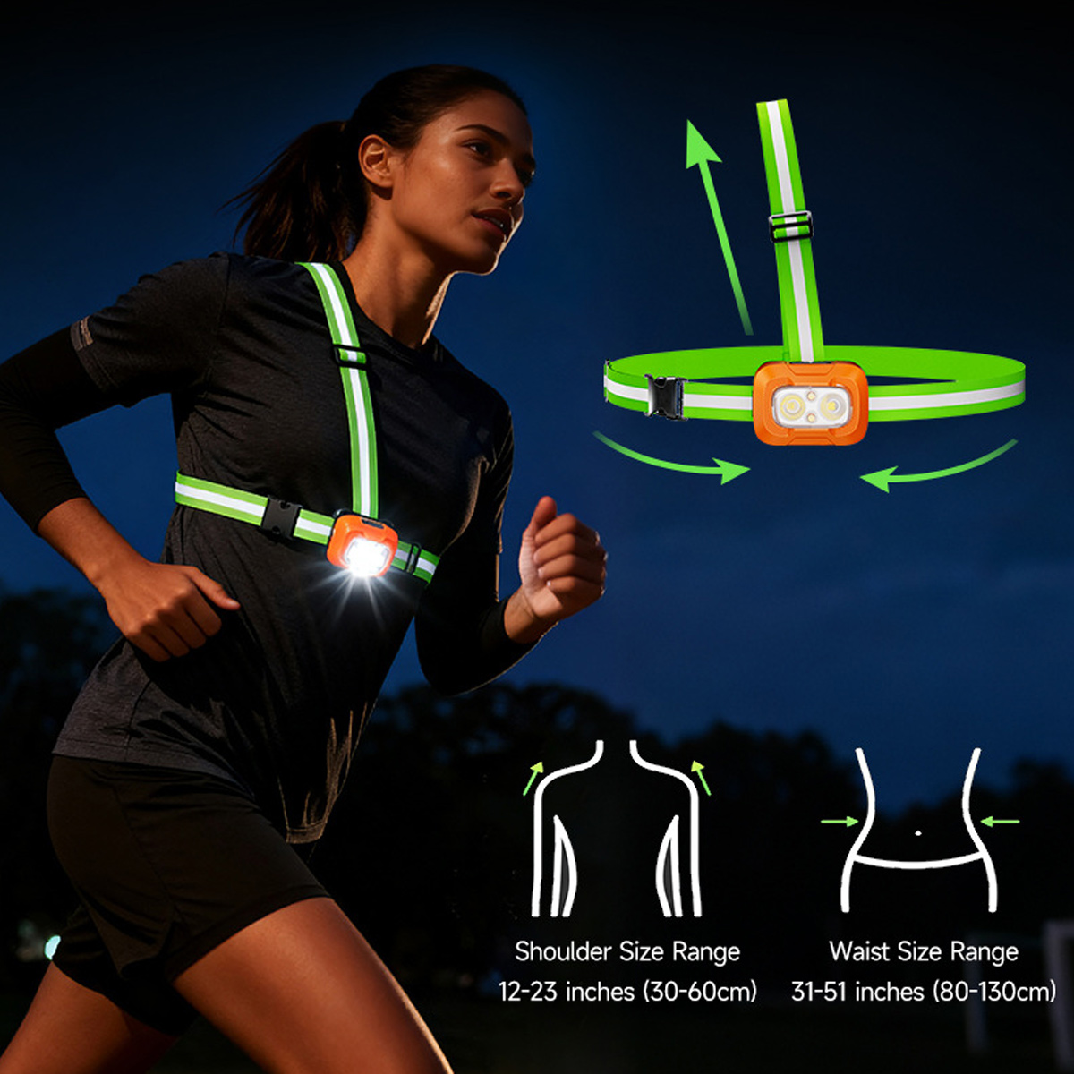 Lampu Lari USB Dapat Diisi Ula - Running Gear Night ulasan dan harga